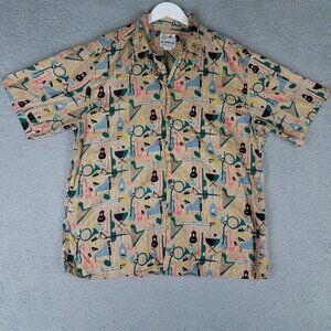 Reyn Spooner American Classics Shirt Adult XL Music Jazz Band Button Up Hawaiian